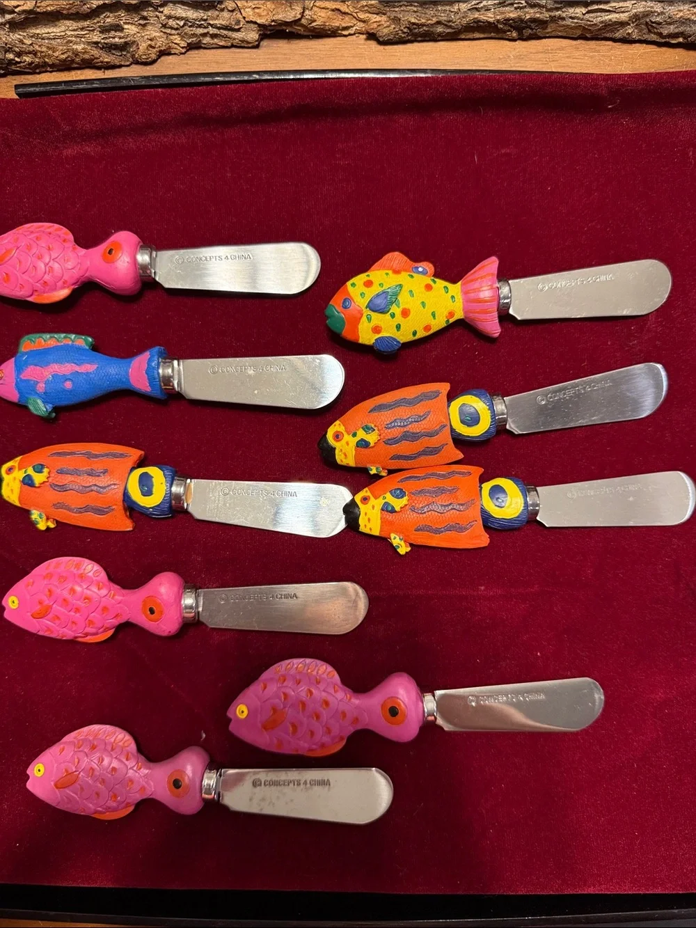 9 Fish themed, butter spreader for cheese, tropical fish, Charcuterie Boards,